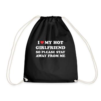 Amour À Ma Copine Chaude - Sac de sport léger - noir - Devant