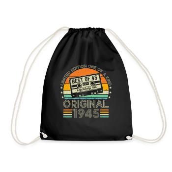 Legendary 79th birthday 1945 - Drawstring Bag - black - Front