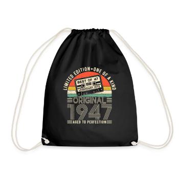 Legendary 77th birthday 1947 - Drawstring Bag - black - Front