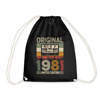 Millésime 1981 Anniversaire - Sac de sport léger - noir - Devant