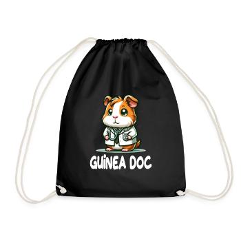 Doktor Meerschweinchen Guinea Doc - Turnbeutel - Schwarz - Vorne