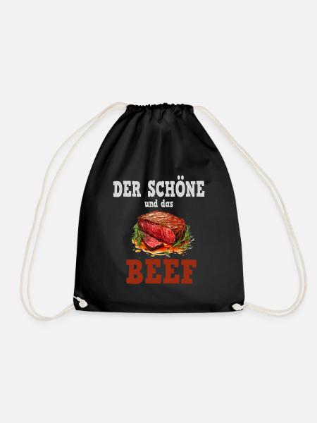 Der Schöne und das Beef - Turnbeutel - Schwarz