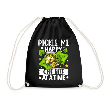 pickles- Gurken Geschenke, Gurken Tshirt - Turnbeutel - Schwarz - Vorne