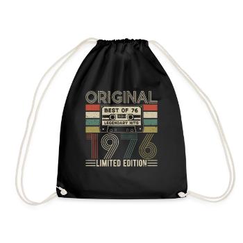 Anniversaire vintage 1976 - Sac de sport léger - noir - Devant
