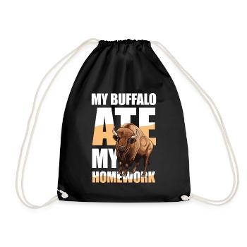 My Buffalo Ate My Homework - Turnbeutel - Schwarz - Vorne