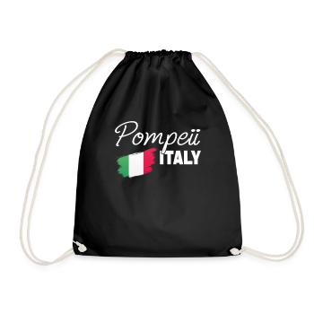 Pompéi Italie Drapeau italien - Sac de sport léger - noir - Devant