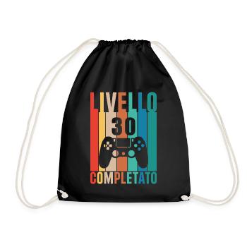 Level 30 - Drawstring Bag - black - Front