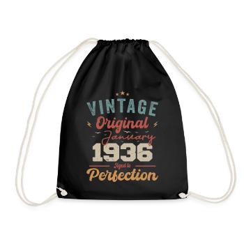 Janvier 1936 Légende depuis 88 ans - Sac de sport léger - noir - Devant