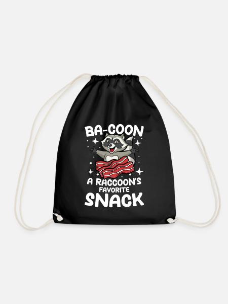Ba-Coon A Raccoon's Favorite Snack Waschbär - Turnbeutel - Schwarz