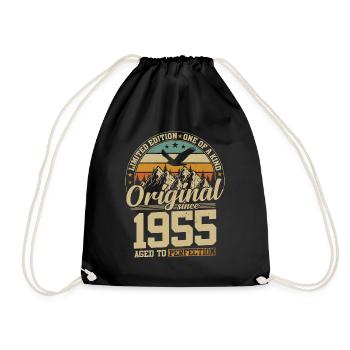 Millésime doré 1955 - Un original depuis 69 ans - Sac de sport léger - noir - Devant