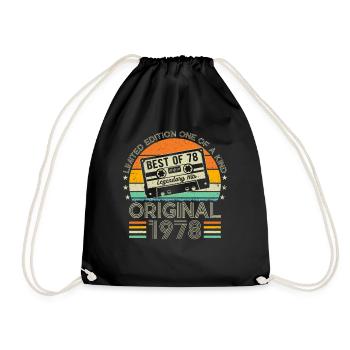 Vintage 1978 Birthday Surprise - Drawstring Bag - black - Front