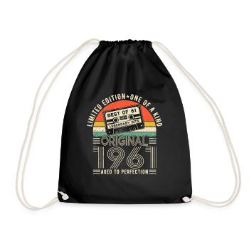 Vintage Vintage 1961 - un original pour 63 ans - Sac de sport léger - noir - Devant