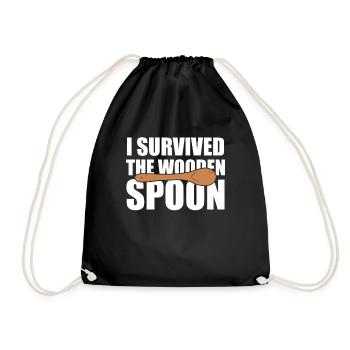 I Survived The Wooden Spoon Training - Drawstring Bag - black - Front