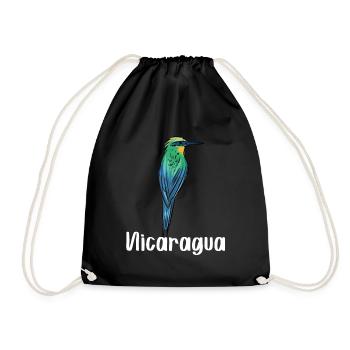 Nicaragua Guardabarranco National Bird Jungle - Drawstring Bag - black - Front