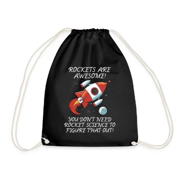 Raquettes, Ingénieur aérospatial, Aéronautique, Astrophysique - Sac de sport léger - noir - Devant