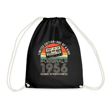 Jahrgang 1956 Limitierte Auflage - Turnbeutel - Schwarz - Vorne