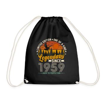 Les Légendes Sont Nées En 1959 - 1959 - Sac de sport léger - noir - Devant