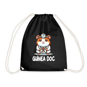 Doktor Meerschweinchen Guinea Doc - Turnbeutel - Schwarz - Vorne