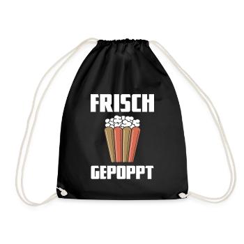 Collation de maïs soufflé frais - Sac de sport léger - noir - Devant