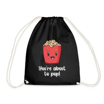 Drôle de cadeau de pop-corn que vous êtes sur le point d’éclater - Sac de sport léger - noir - Devant