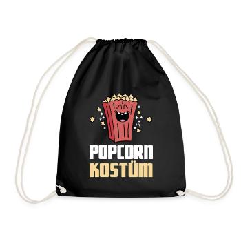 Popcorn Costumes Movie Night Disguise Carnival - Drawstring Bag - black - Front