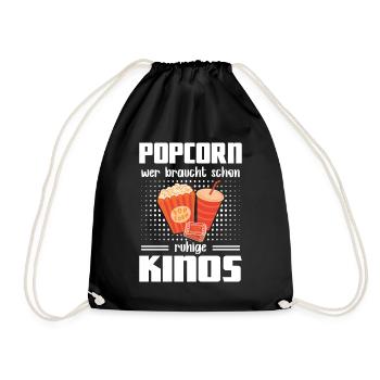 Popcorn qui a besoin de cinémas silencieux - Sac de sport léger - noir - Devant