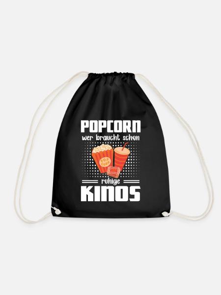 Popcorn qui a besoin de cinémas silencieux - Sac de sport léger - noir