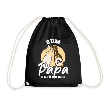 Papa 2024 in Bearbeitung Befördert zum Papa - Turnbeutel - Schwarz - Vorne