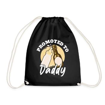 Papa 2024 in Bearbeitung Befördert zum Papa - Turnbeutel - Schwarz - Vorne