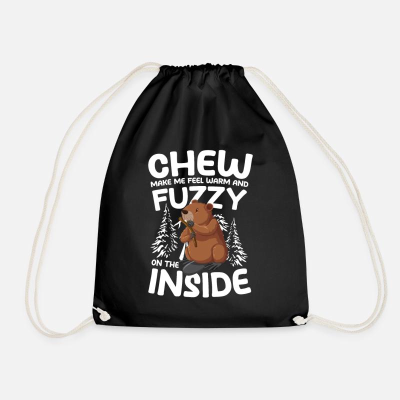 Chew Make Me Feel Warm And Fuzzy Biber - Turnbeutel - Schwarz