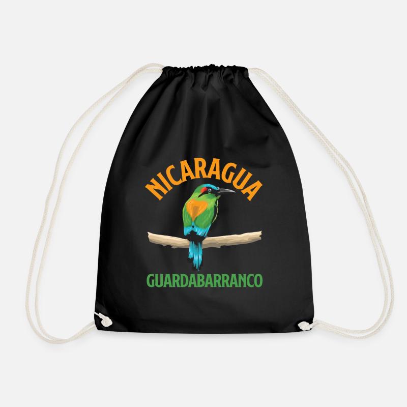 Nicaragua Guardabarranco National Vogel Länder - Turnbeutel - Schwarz