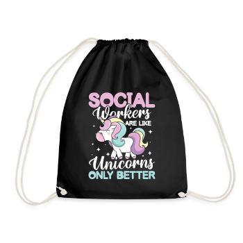 Social Worker Are Like Unicorns Only Better - Turnbeutel - Schwarz - Vorne