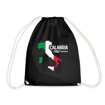 Calabria Italy Kalabrien Landkarte Region Italien - Turnbeutel - Schwarz - Vorne