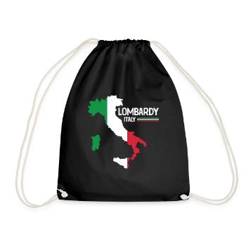 Lombardie Italie Lombardie Carte Région Italie - Sac de sport léger - noir - Devant
