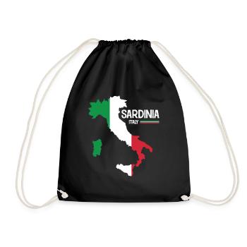Sardinia Italy Sardinia Map Region Italy - Drawstring Bag - black - Front