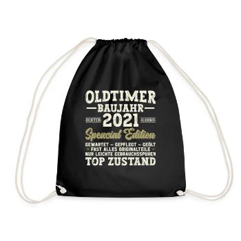 2021 Original 2021 Vintage Vintage Retro anniversa - Drawstring Bag - black - Front