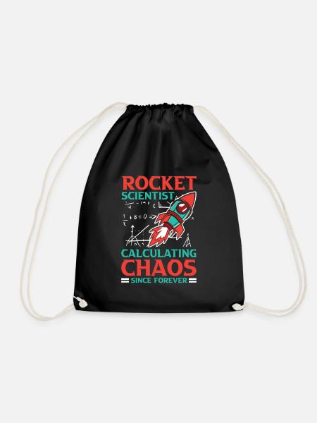 Rocket Scientist Calculating Chaos Since Forever - Turnbeutel - Schwarz