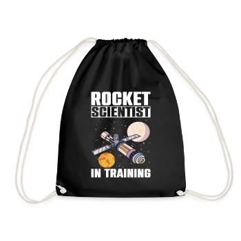 Rocket Scientist In Training Science Studied - Drawstring Bag - black - Front