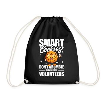 Smart Cookies Don't Crumble Volunteers - Turnbeutel - Schwarz - Vorne