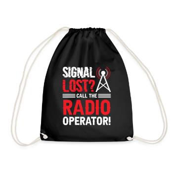 Signal Lost Radio Operator Beruf Radioshow - Turnbeutel - Schwarz - Vorne