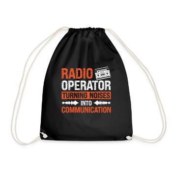 Radio Operator Turning Noises Communication - Turnbeutel - Schwarz - Vorne
