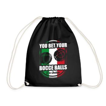 Bocce Balls Italian Sport Ball Sport Italy. - Drawstring Bag - black - Front