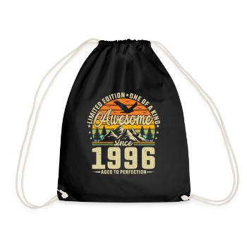 Vintage 1996 - Born Legends Birthday - Drawstring Bag - black - Front