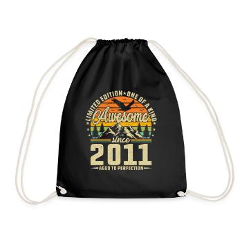 Millésime 2011 : Idée cadeau d’anniversaire légendaire - Sac de sport léger - noir - Devant