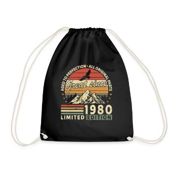 1980 Vintage Legend - Turnbeutel - Schwarz - Vorne