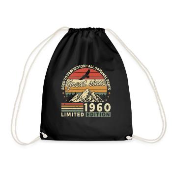 Vintage 1960 - Legendary Birthday Gift - Turnbeutel - Schwarz - Vorne