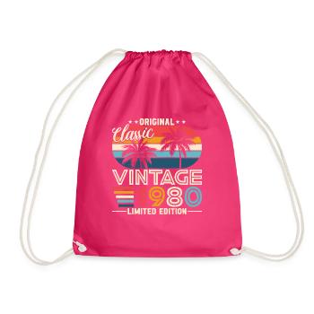 Légendaire vintage des années 1980 - Sac de sport léger - fuchsia - Devant
