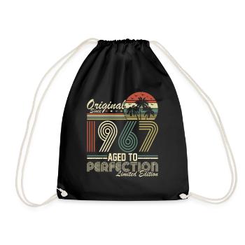 Vintage 1967 - Retro Birthday Gift Idea - Turnbeutel - Schwarz - Vorne