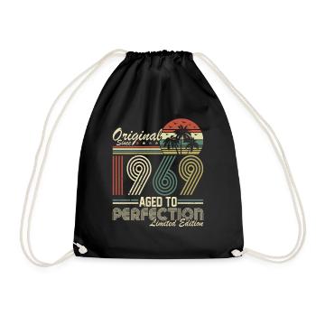 Legendary 1969 Vintage Birthday - Turnbeutel - Schwarz - Vorne