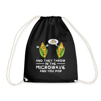 Popcorn Blague Anime Pop-corn Kawaii Pop-corn Popcorn - Sac de sport léger - noir - Devant
